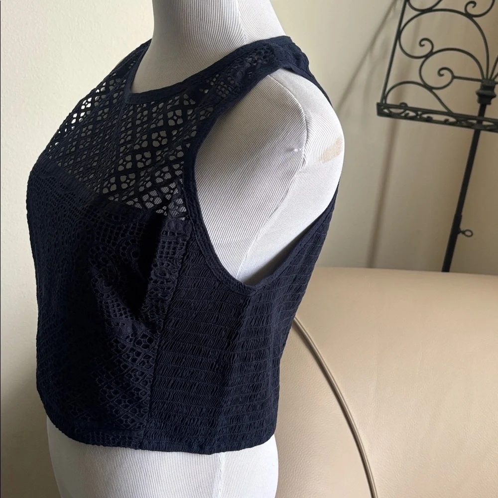 Rebecca Taylor Navy Lace Crop Top ( New ) - Picture 12 of 12